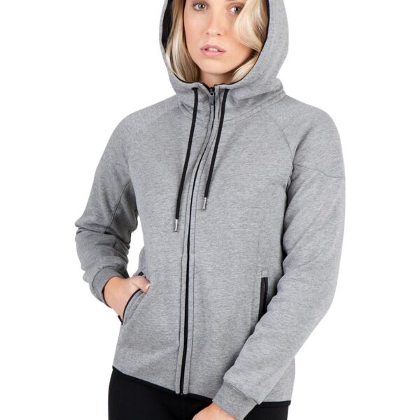 Ladies/junior 320gsm Soft cotton/bonded polar fleece Hoodie Thumbnail