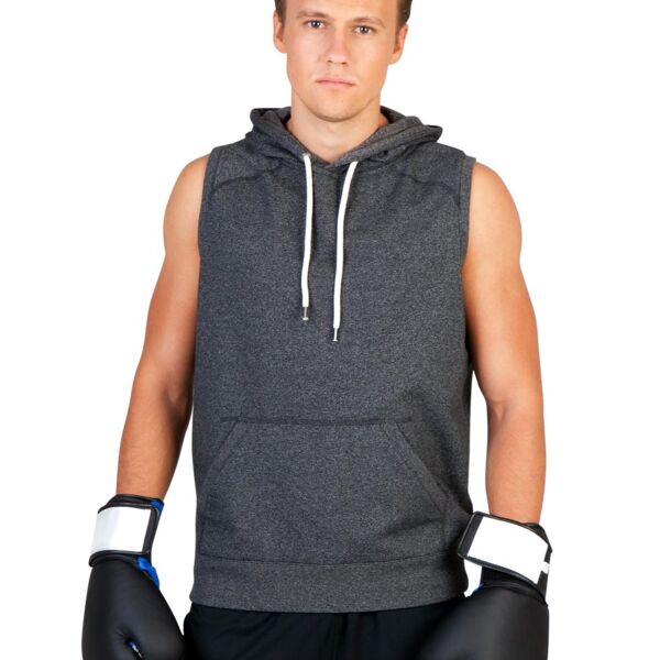 Men's Heather Sleeveless Hoodies - Greatness Range Thumbnail