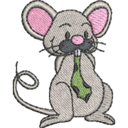Mouse with Tie 51x64mm Thumbnail