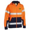 Taped Hi Vis Zip Fleece Hoodie with Sherpa Lining Thumbnail